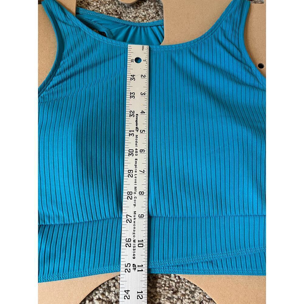 Women's Next XL Swimsuit, Bikini, Blue/Teal, Ribbed, High Waist, Racerback, NWT - Picture 4 of 10